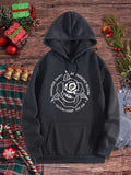 Men's Hoodie Darkness Fades As Passions Bloom Gloom Light Est 2018 Minimalist Line Art With Eye Inside Petals Stylized Rose