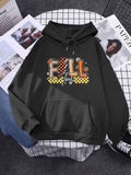 Men's Hoodie Fall Yall Decorative Autumn Letters With Pumpkin And Checkerboard Patterns Hoodie