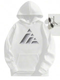 Men's Hoodie Three Dimensional Geometric Shapes Forming A Large Abstract Modern Minimalist Triangle
