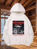 Men's Hoodie The Mothman Stole My Catalytic Converter In Point Pleasant West Virginia Mysterious Winged Creature Standing At Night Gas Station Holding Car Parts Mothman