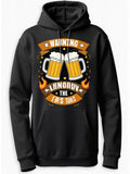 Men's Hoodie Warning The Two Foaming Beer Mugs Clinking Together Among Golden Stars And Flames Mug
