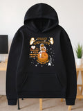 Men's Hoodie Floating In Deep Space Sitting On A Planet Playing Guitar Astronaut