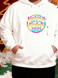 Men's Hoodie Kickin It With My Kinfolk 2025 Vibrant Rainbow Gradient Pattern Within A Smooth Minimalist Circular Framed Emblem