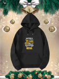Men's Hoodie Happiness Is Being A Mom And Mema Vintage Style Leopard Print Pickup Truck Loaded With Harvest Pumpkin Truck