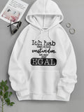 Men's Hoodie Minimalist Black Ink Typography Featuring Artistic Script Font Hoodie