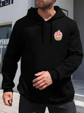 Men's Hoodie Sweet Delicious Pink Dessert Topped With Cherry And Creamy Frosting Cupcake