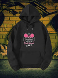 Men's Hoodie Pickleball Makes Me Say Bad Words Two Pink Crossing Paddles With A Perforated Sport Ball Paddle