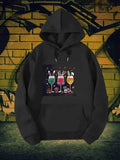 Men's Hoodie Colorful Easter Themed Cocktails With Bunny Ears Among Tiny Festive Eggs Wine Glass