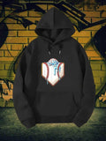 Men's Hoodie Creative Melting Sport Graphic Shield Shape Dripping Blue Liquid Design Baseball