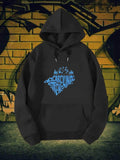 Men's Hoodie North Carolina Strong Blue Silhouette Featuring Majestic Mountain Range And Evergreen Trees North Carolina