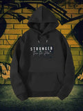 Men's Hoodie Stronger Than The Storm Inspirational Quote Featuring Minimalist Script And Bold Sans Serif Typography Hoodie