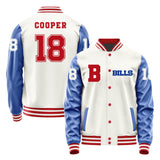 Buffalo Bills #18 Amari Cooper Varsity Letter Jacket
