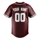 Custom Burgundy & White Color Fan Baseball Jersey BB01240528CK090