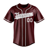 Custom Burgundy & White Color Fan Baseball Jersey BB01240528CK090