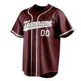 Custom Burgundy & White Color Fan Baseball Jersey BB01240528CK090