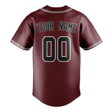 Custom Burgundy & Black Color Fan Baseball Jersey BB01240528CK092