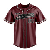 Custom Burgundy & Black Color Fan Baseball Jersey BB01240528CK092