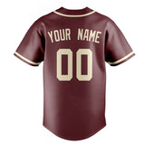 Custom Burgundy & White Color Fan Baseball Jersey BB01240528CK094