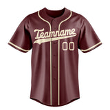 Custom Burgundy & White Color Fan Baseball Jersey BB01240528CK094