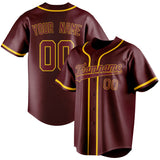 Custom Burgundy & Red Color Fan Baseball Jersey