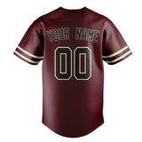 Custom Burgundy & Black Color Fan Baseball Jersey BB01240528CK097