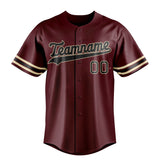 Custom Burgundy & Black Color Fan Baseball Jersey BB01240528CK097