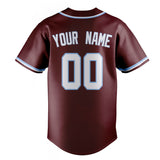 Custom Burgundy & White Color Fan Baseball Jersey BB01240528CK099