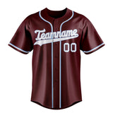 Custom Burgundy & White Color Fan Baseball Jersey BB01240528CK099