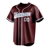 Custom Burgundy & White Color Fan Baseball Jersey BB01240528CK099