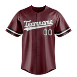 Custom Burgundy & White Color Fan Baseball Jersey BB01240528CK101