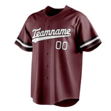 Custom Burgundy & White Color Fan Baseball Jersey BB01240528CK101