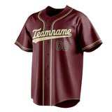 Custom Burgundy & Cream Color Fan Baseball Jersey BB01240528CK102