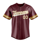 Custom Burgundy & White Color Fan Baseball Jersey BB01240528CK103