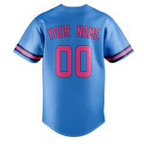 Custom Electric Blue & Pink Color Fan Baseball Jersey BB01240528JZ191