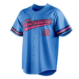 Custom Electric Blue & Pink Color Fan Baseball Jersey BB01240528JZ191