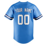 Custom Electric Blue & White Color Fan Baseball Jersey BB01240528JZ192