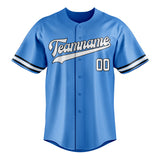 Custom Electric Blue & White Color Fan Baseball Jersey BB01240528JZ192