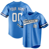 Custom Electric Blue & White Color Fan Baseball Jersey BB01240528JZ192