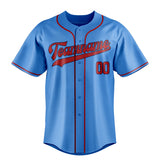 Custom Electric Blue & Red Color Fan Baseball Jersey BB01240528JZ194