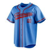 Custom Electric Blue & Red Color Fan Baseball Jersey BB01240528JZ194