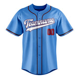 Custom Electric Blue & White Color Fan Baseball Jersey BB01240528JZ195