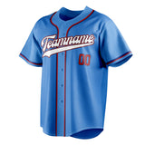 Custom Electric Blue & White Color Fan Baseball Jersey BB01240528JZ195