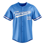 Custom Electric Blue & White Color Fan Baseball Jersey BB01240528JZ197