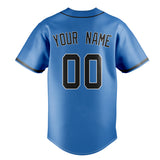 Custom Electric Blue & Black Color Fan Baseball Jersey BB01240528JZ198