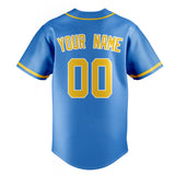 Custom Electric Blue & Gold Color Fan Baseball Jersey BB01240528JZ200