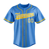 Custom Electric Blue & Gold Color Fan Baseball Jersey BB01240528JZ200