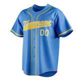 Custom Electric Blue & Gold Color Fan Baseball Jersey BB01240528JZ200