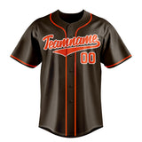 Custom Brown & Orange Color Fan Baseball Jersey BB01240528WX075