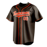 Custom Brown & Orange Color Fan Baseball Jersey BB01240528WX075