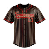 Custom Brown & Red Cream Pinstripe Fan Baseball Jersey BB01240528WX077